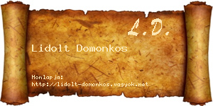 Lidolt Domonkos névjegykártya